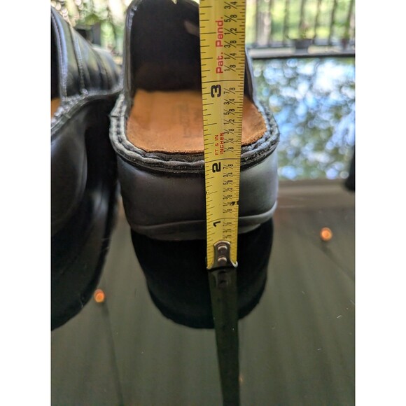 Naot Shoes Womens 41 (US 10-10.5)Madras Black Leather Floral Slip On Mule Clogs - Picture 9 of 9